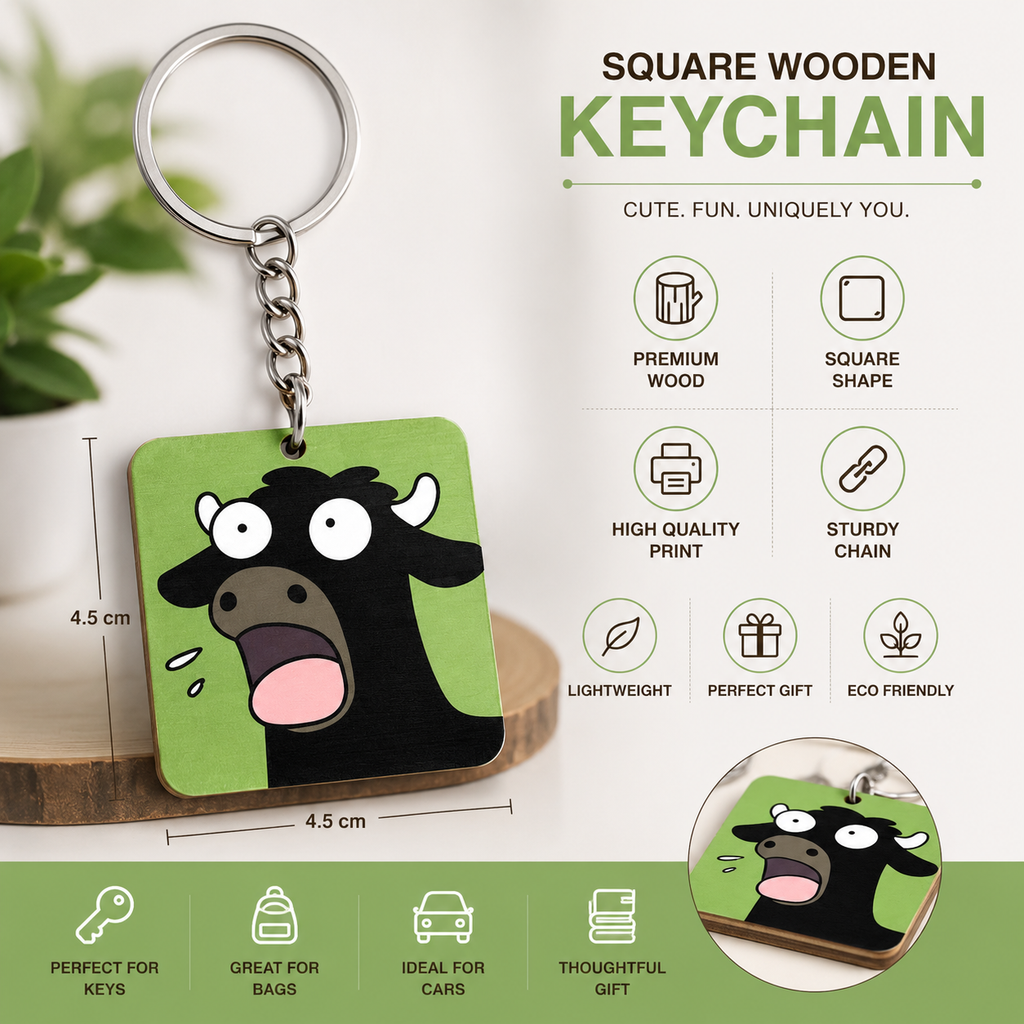Customised Wooden Keychain